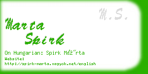 marta spirk business card